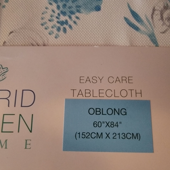 Sigrid Olsen Indoor Outdoor Seaside Easy Care Tablecloth 60x84 Oblong New - Picture 2 of 8